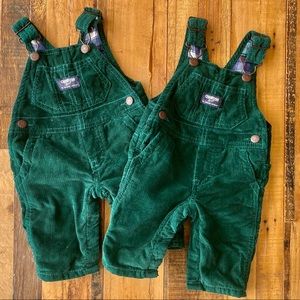 Twin set- Osh Kosh B’Gosh Corduroy Overalls